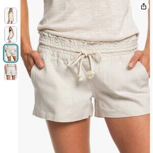 Roxy - Oceanside Linen Short in Sea Stone - M - NWT